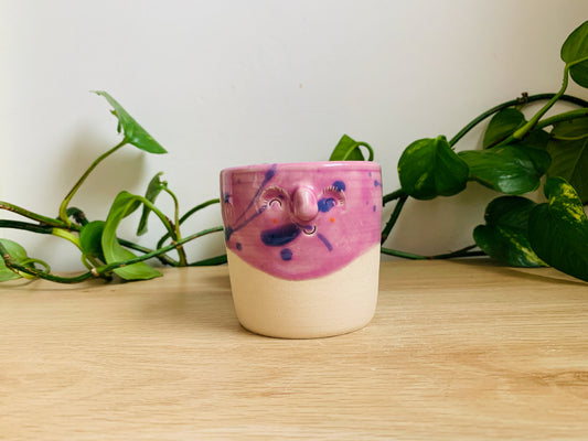 mini pot: purple splatters