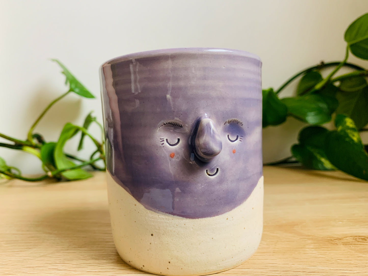 midi pot: speckled ivory/lavender