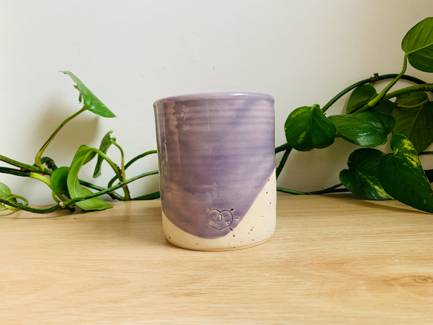 midi pot: speckled ivory/lavender