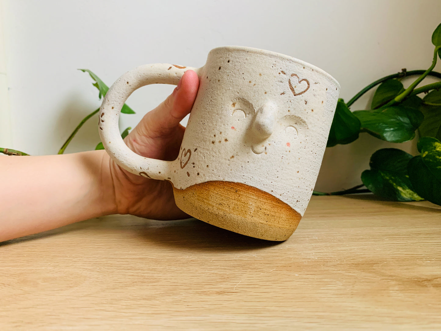 great big hug mug: speckled ivory