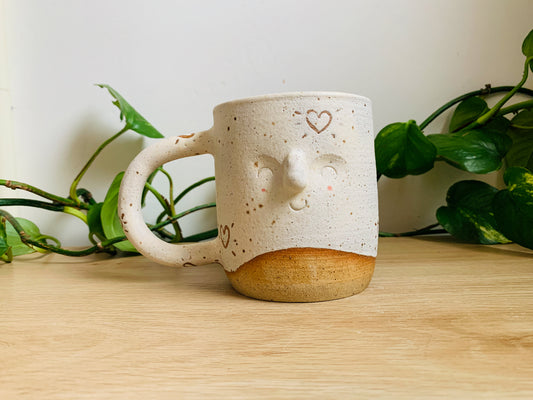 great big hug mug: speckled ivory