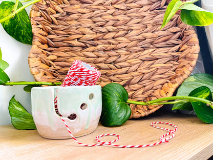 *yarn bowl: strawberry mint ombre