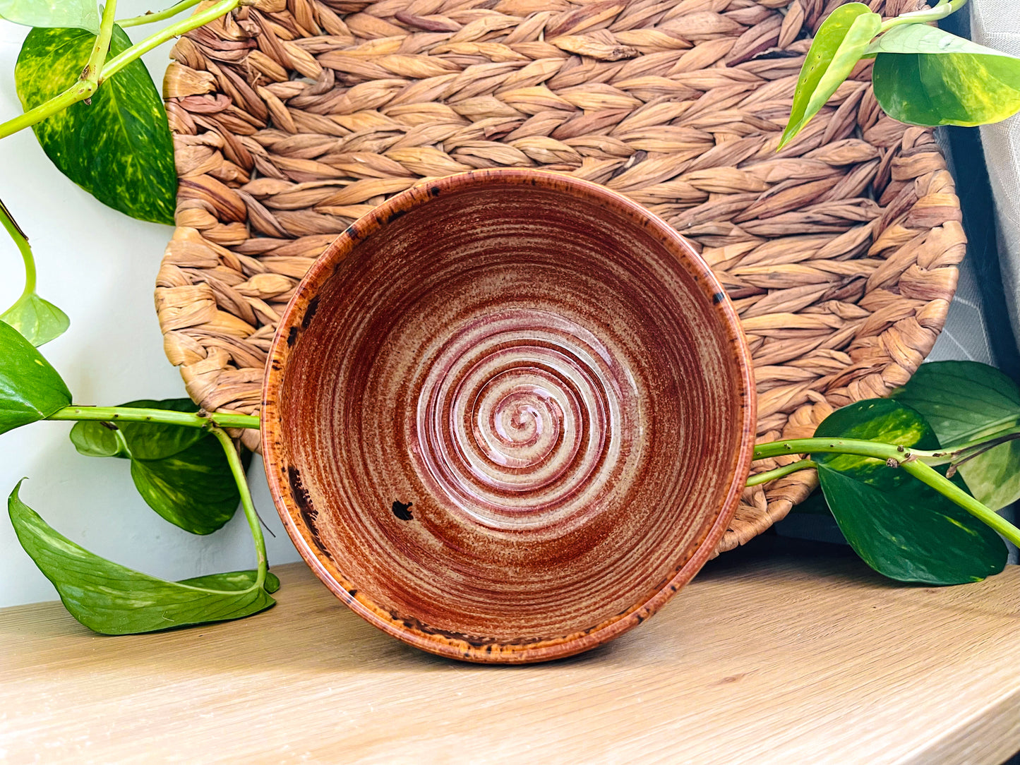 textured bowl: tigers eye