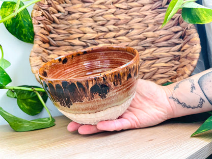textured bowl: tigers eye