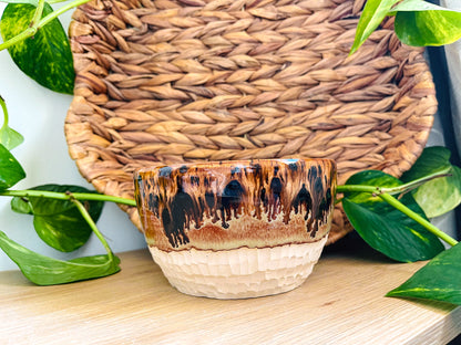 textured bowl: tigers eye
