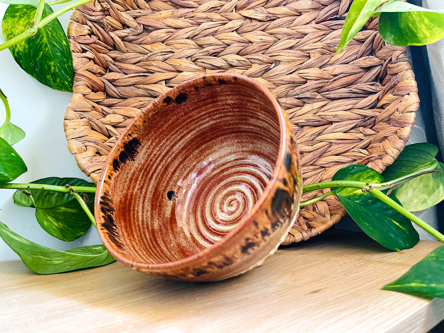 textured bowl: tigers eye