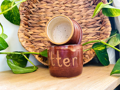 butter keeper: burnt orange 1