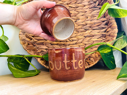 butter keeper: burnt orange 1