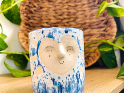 midi pot: blue fleck