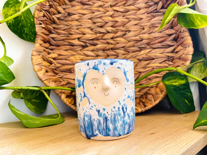 midi pot: blue fleck