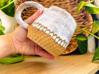 textured mug: peppermints