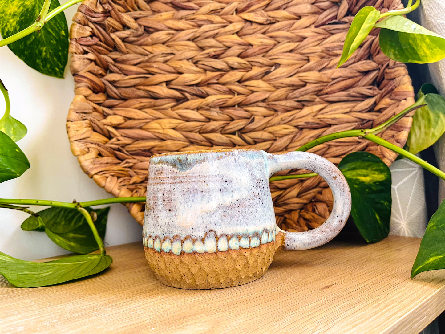 textured mug: peppermints