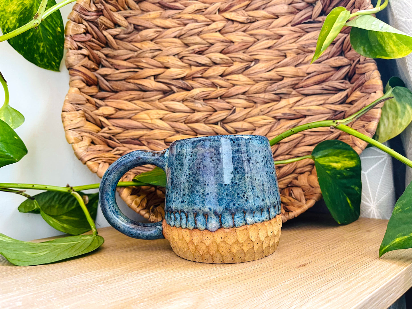 textured mug: midnight rain