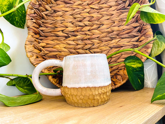 textured mug: soft opal