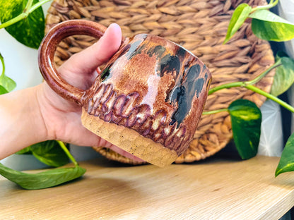 textured mug: tigers eye
