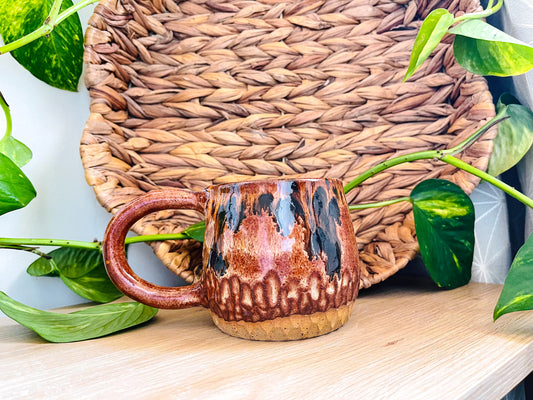 textured mug: tigers eye