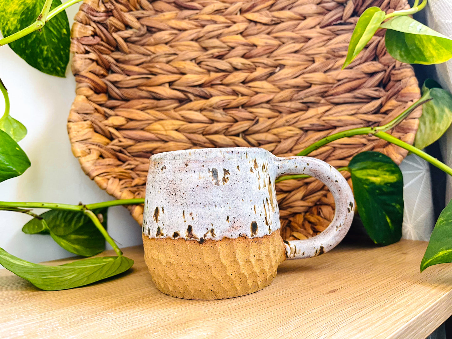 textured mug: birch