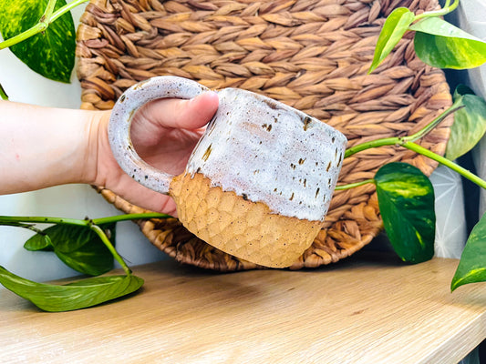 textured mug: birch