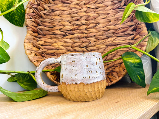 textured mug: birch