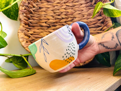 doodle mug: indigo 3