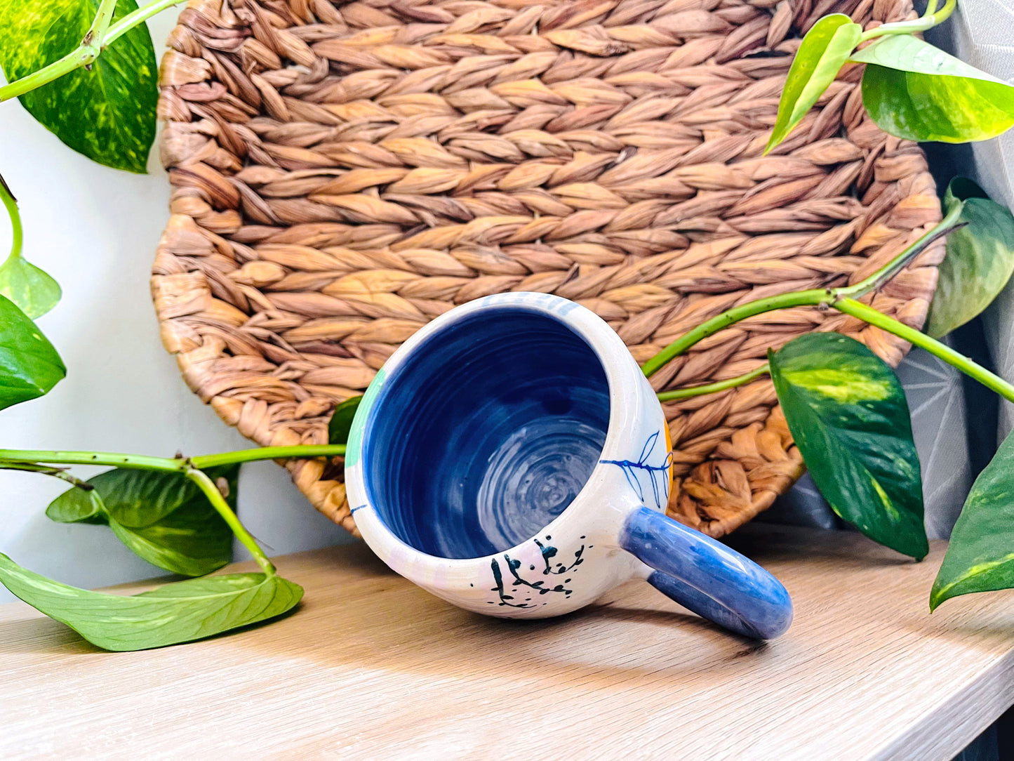 doodle mug: indigo 3