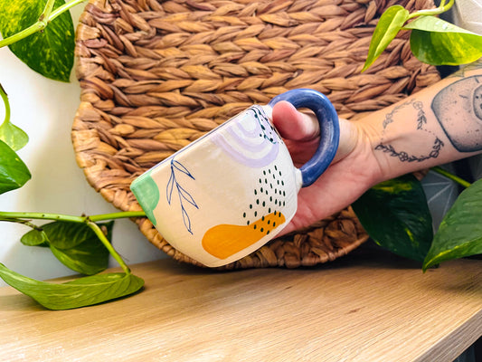 doodle mug: indigo 3