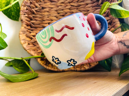 doodle mug: indigo 2