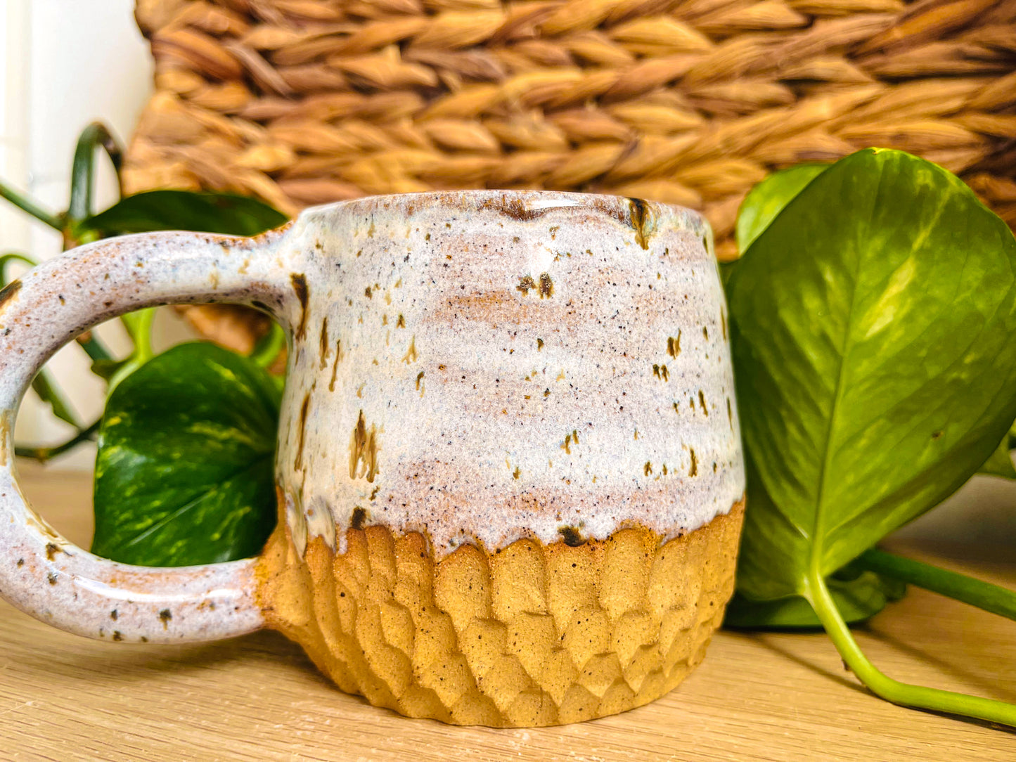 textured mug: birch