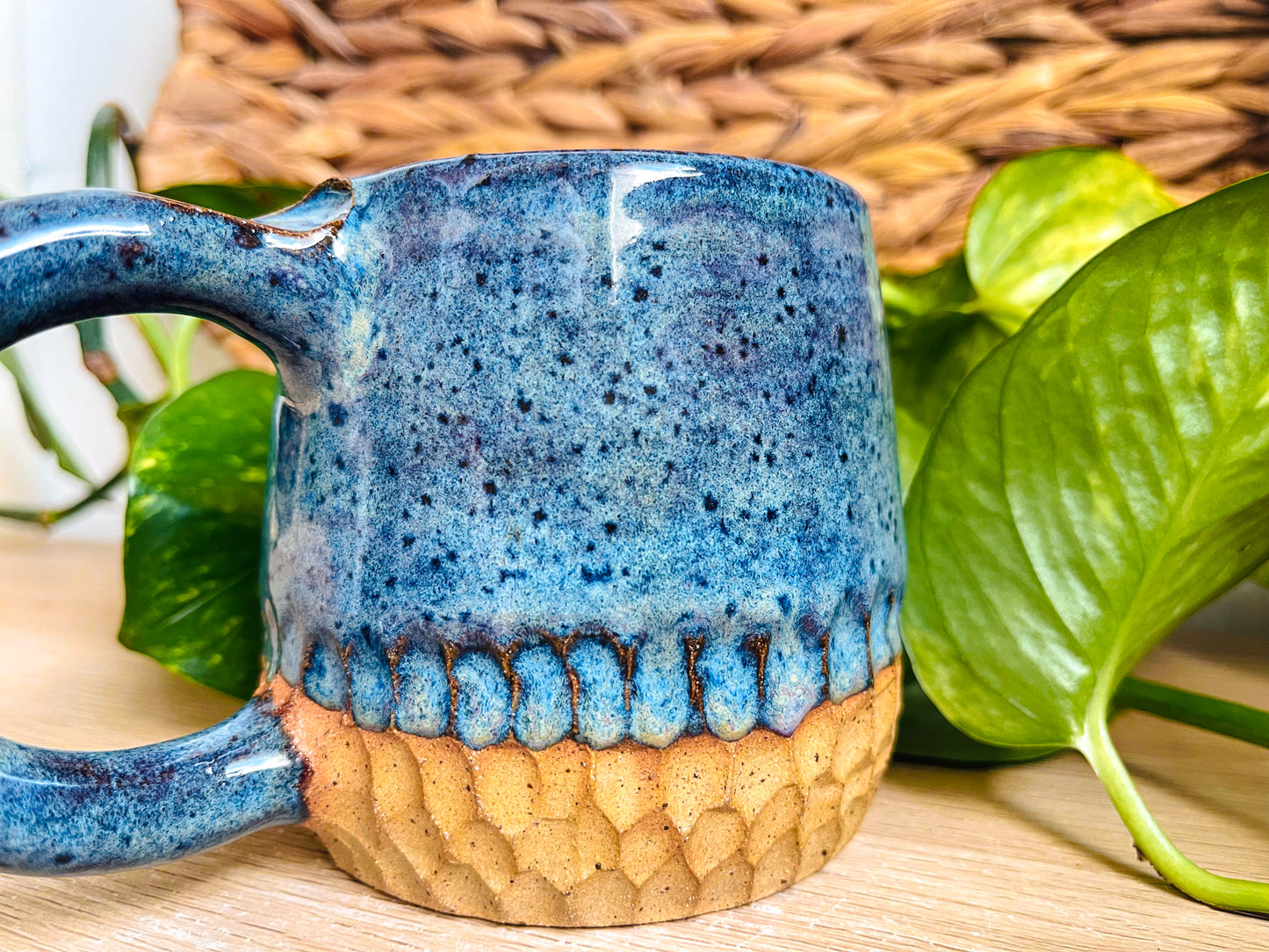 textured mug: midnight rain