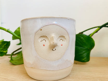 planter pot: milky pink