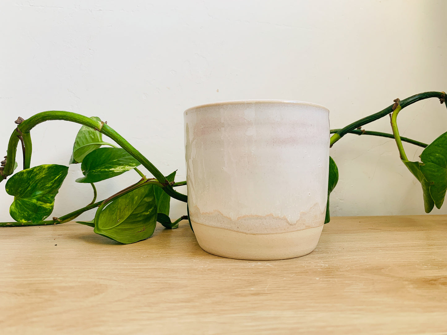planter pot: milky pink