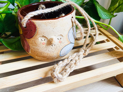 hanging planter: flower power