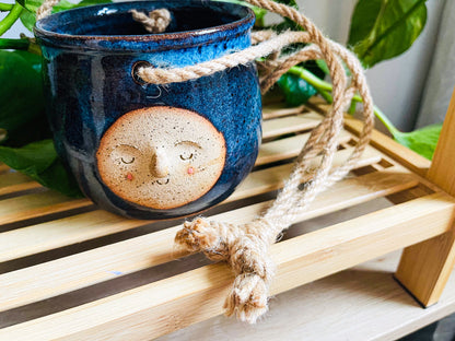 hanging planter: midnight rain