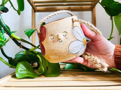 hanging planter: flower power