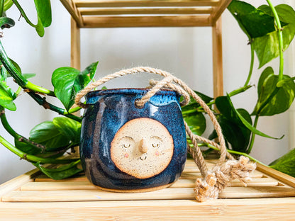 hanging planter: midnight rain