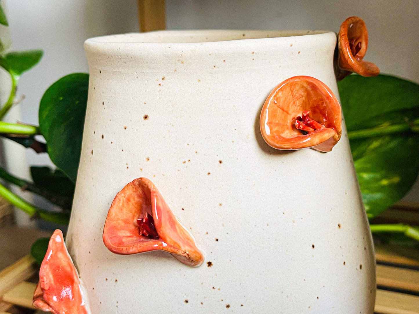 **vase: orange lillies