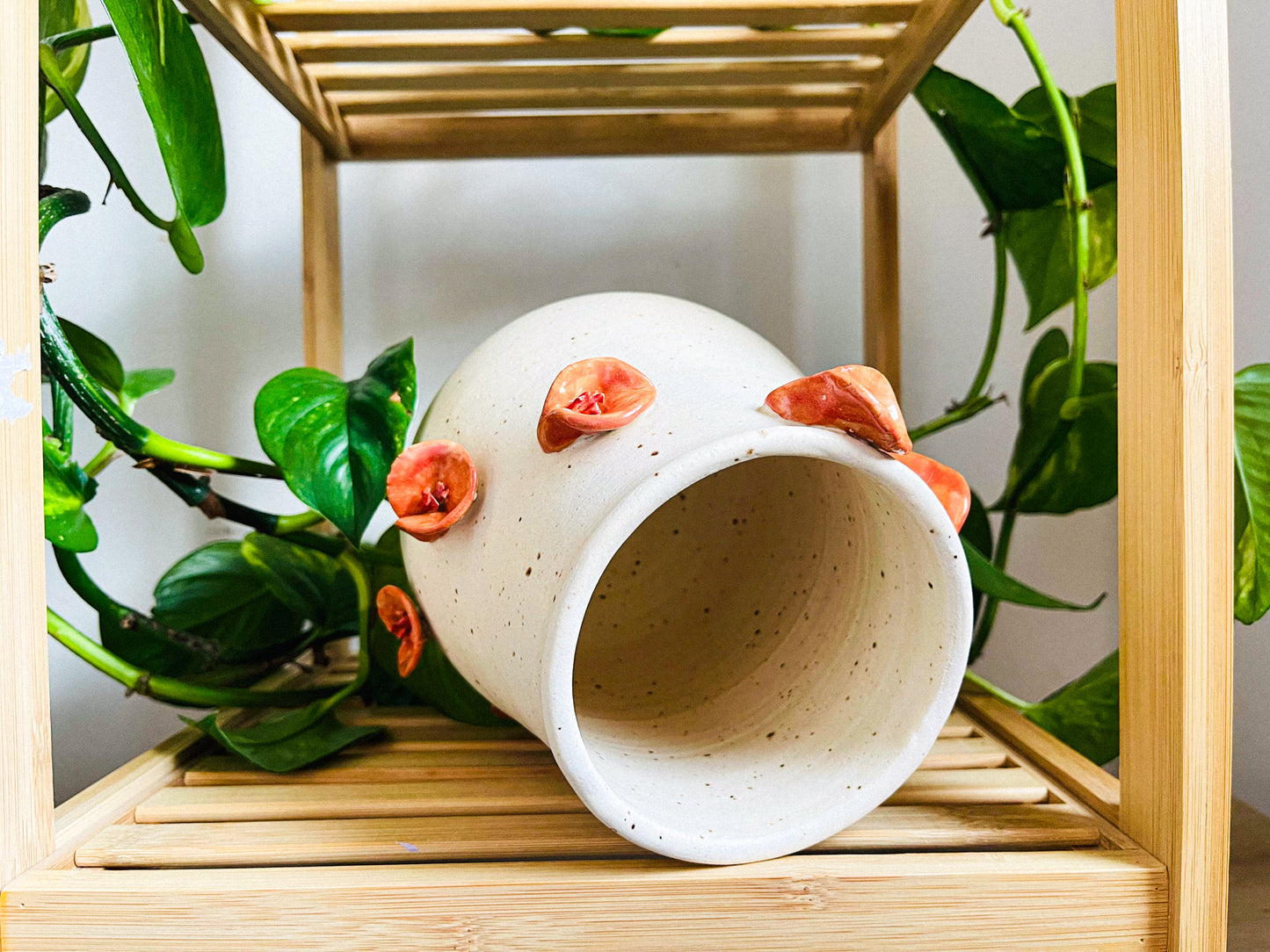 **vase: orange lillies