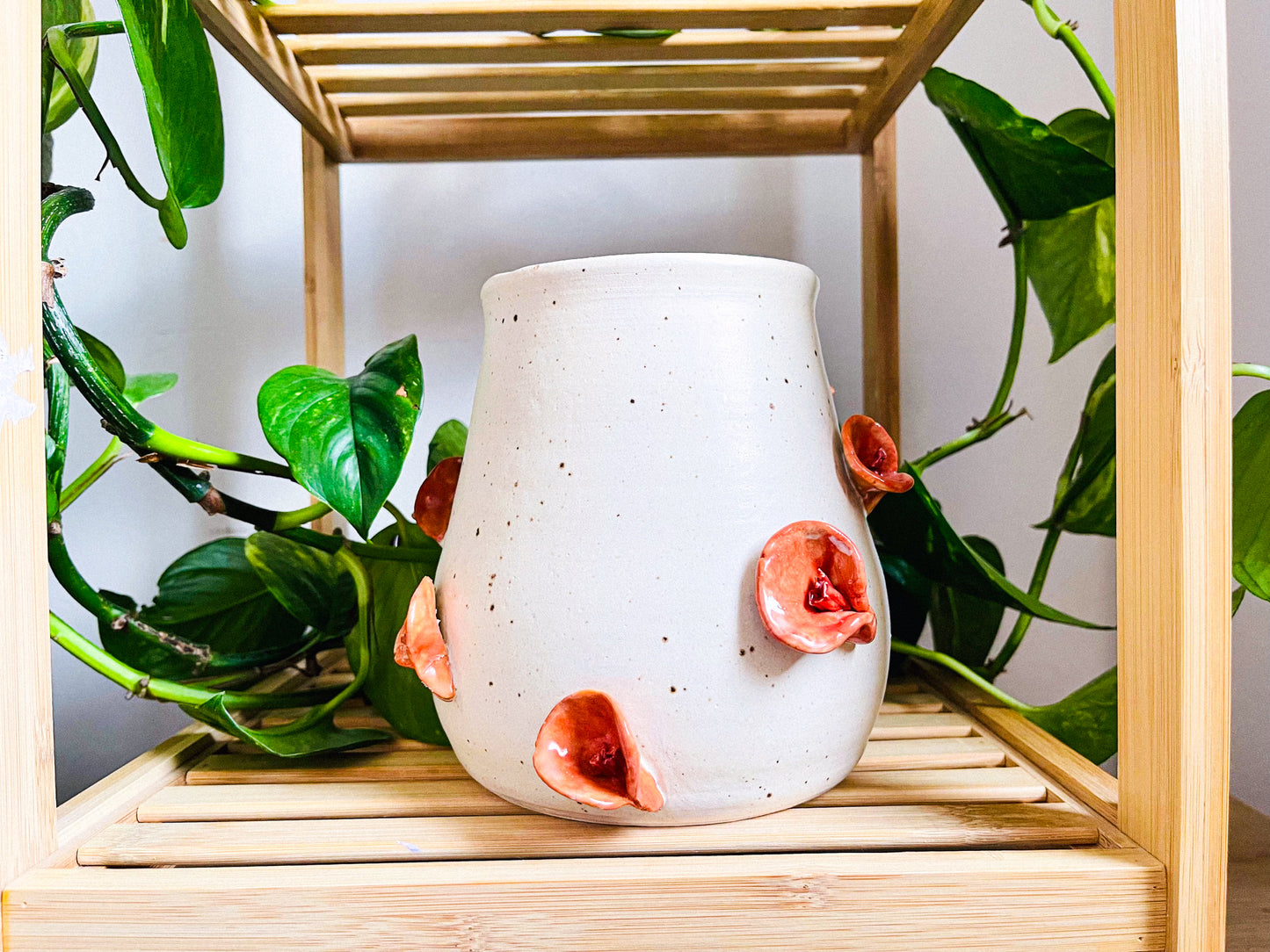 **vase: orange lillies