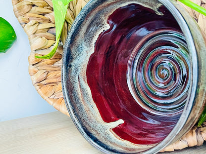textured bowl: deep red rocks