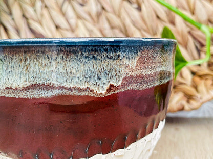 textured bowl: deep red rocks