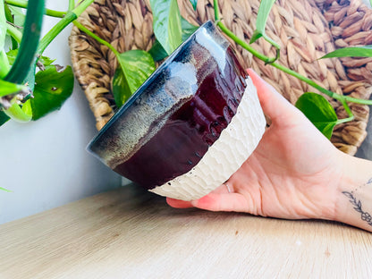 textured bowl: deep red rocks