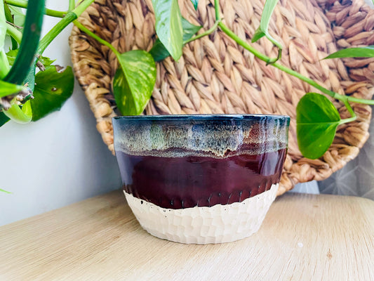 textured bowl: deep red rocks