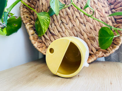 to-go cup: speckled ivory/buttercup