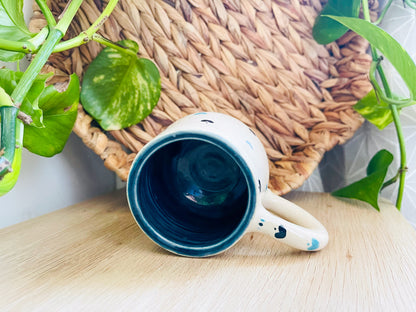 heart mug: blue