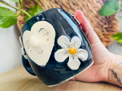 little cuddle mug: midnight daisies