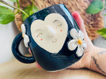 little cuddle mug: midnight daisies