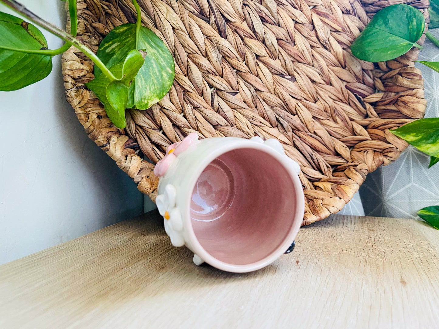 mini pot: daisies & ladybird