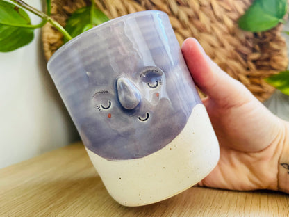 midi pot: speckled ivory/lavender