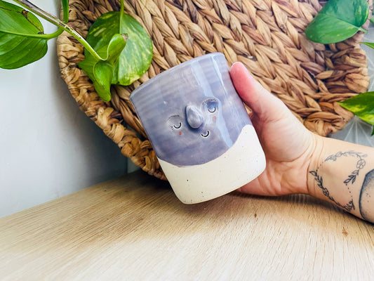 midi pot: speckled ivory/lavender