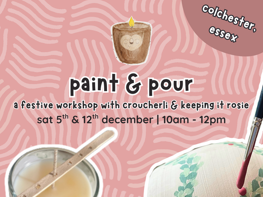paint & pour: a festive workshop with croucherli & keeping it rosie